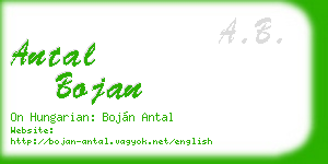 antal bojan business card